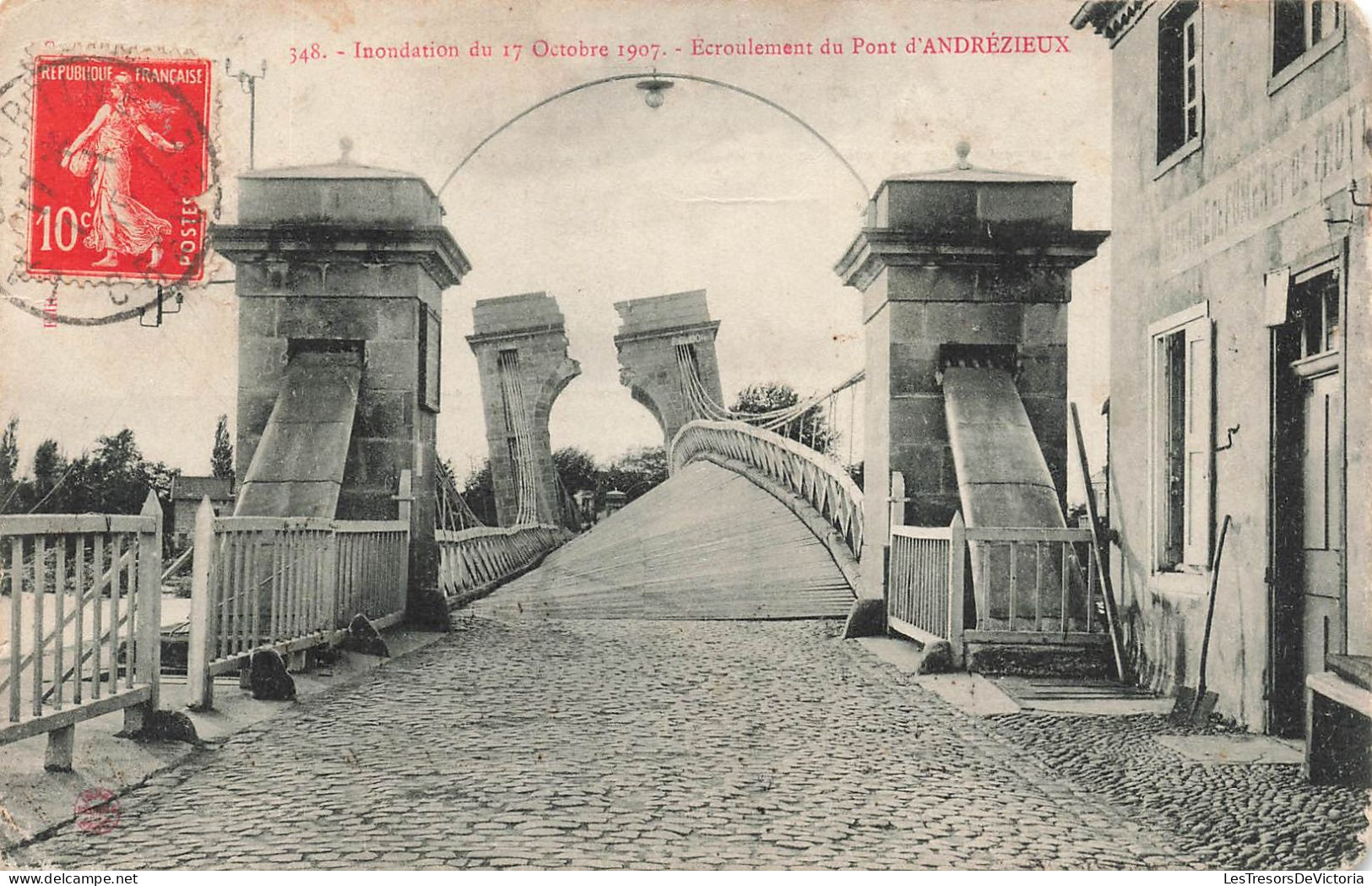 FRANCE - Andrézieux Bouthéon - Inondation Du 17 Octobre 1907 - Ecroulement Du Pont D'Andrézieux - Carte Postale Ancienne - Andrézieux-Bouthéon