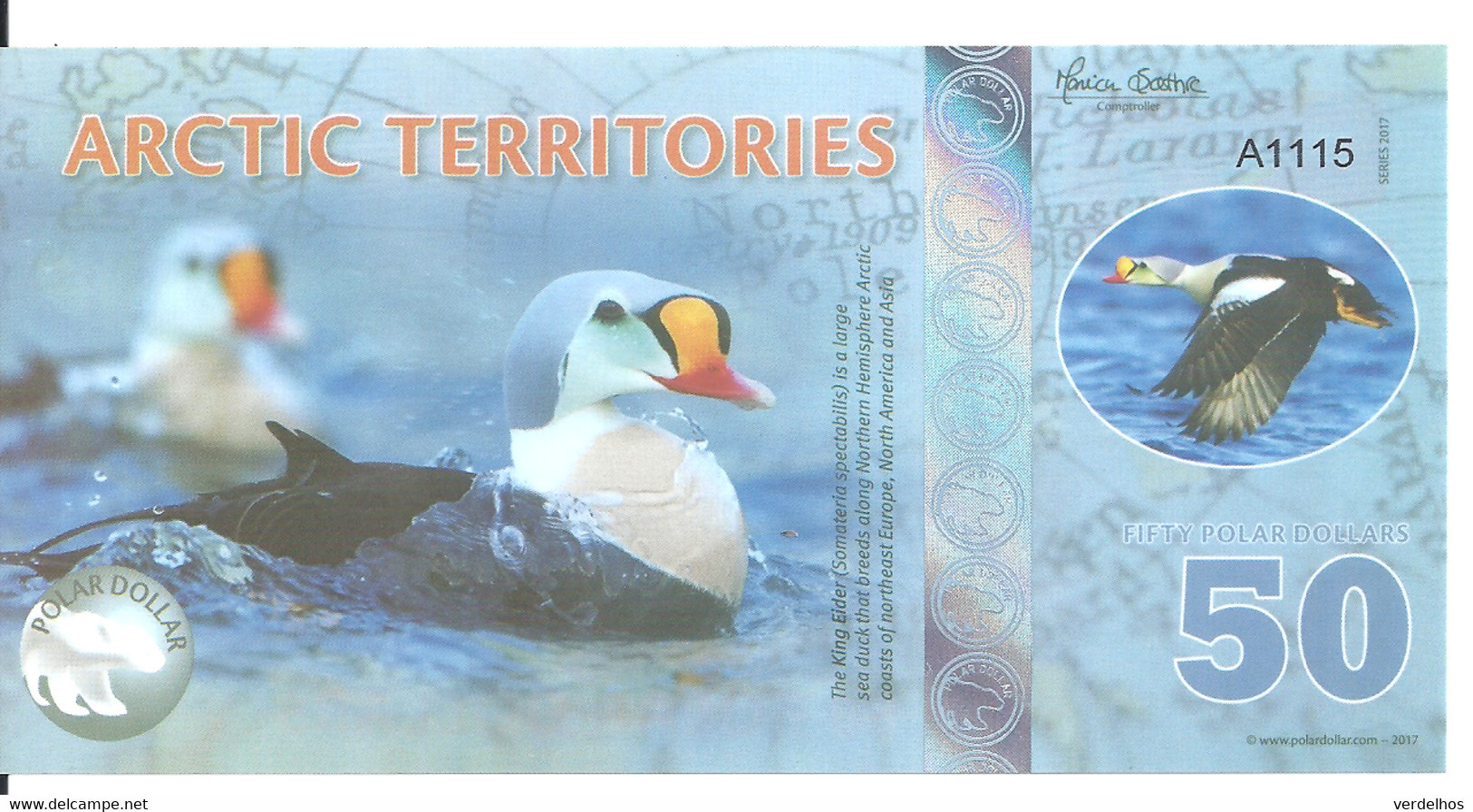 ARCTIC TERRITORIES 50 POLAR DOLLARS 2017 Polymer UNC - Autres - Amérique