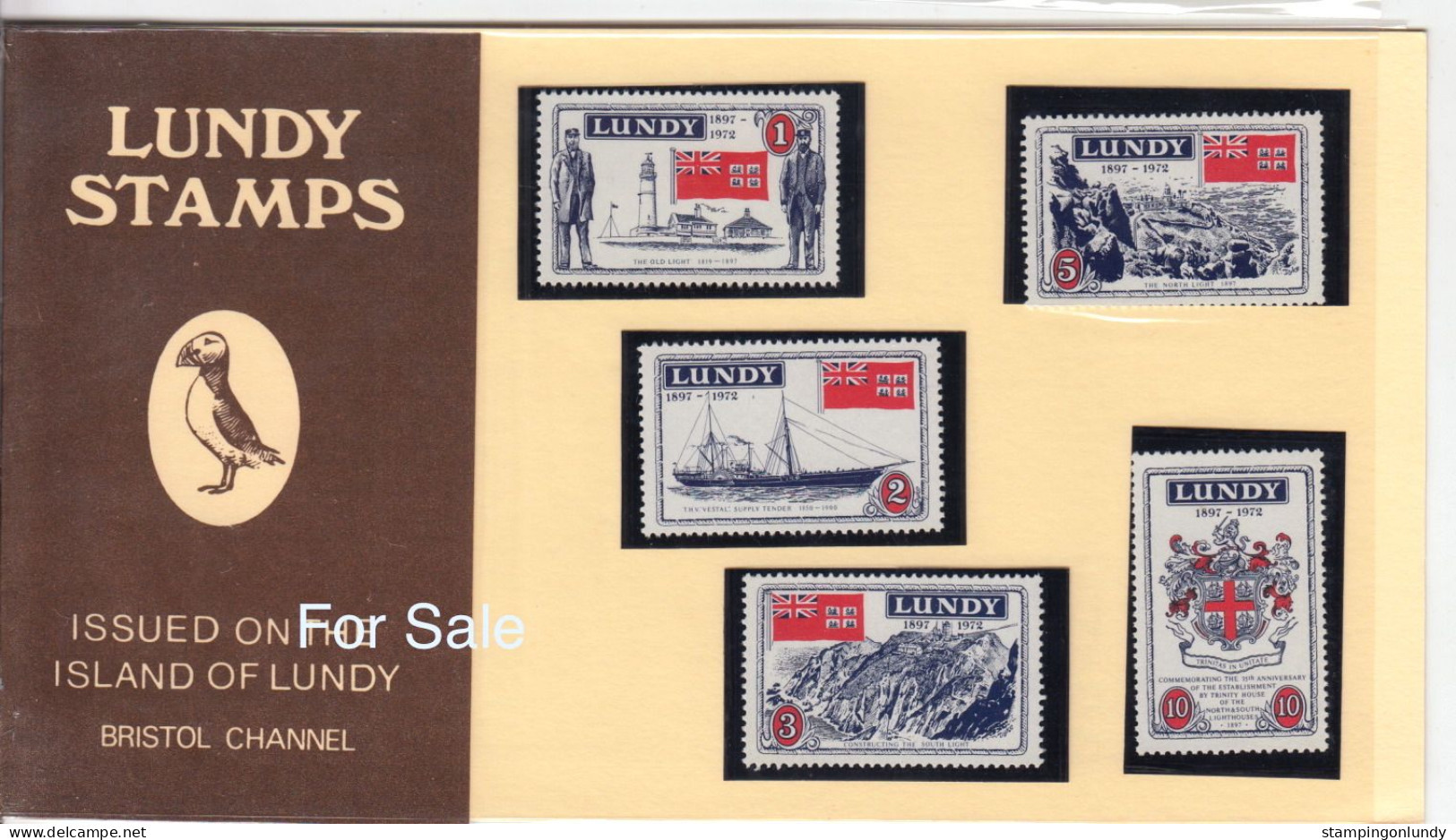 HP08 Great Britain Lundy Island Puffin Stamps Trinity House Presentation Pack Retirment Sale Price Slashed! - Presentation Packs