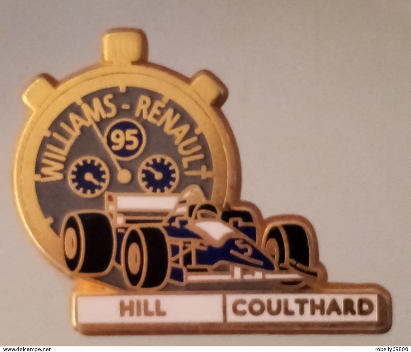 Pin's Badge Montre Watch Chrono Williams Renault HILL COULTHARD - F1