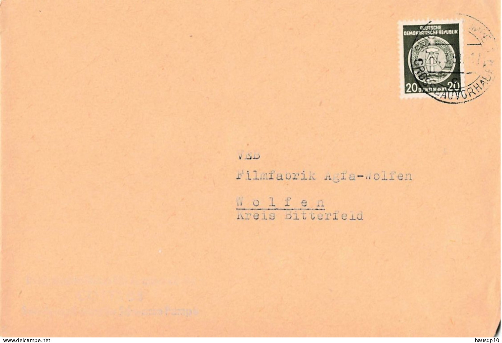 DDR Brief ZKD Dienst EF - Stempel - Schwarze Pumpe - Grossbauvorhaben 1958 - Brieven En Documenten