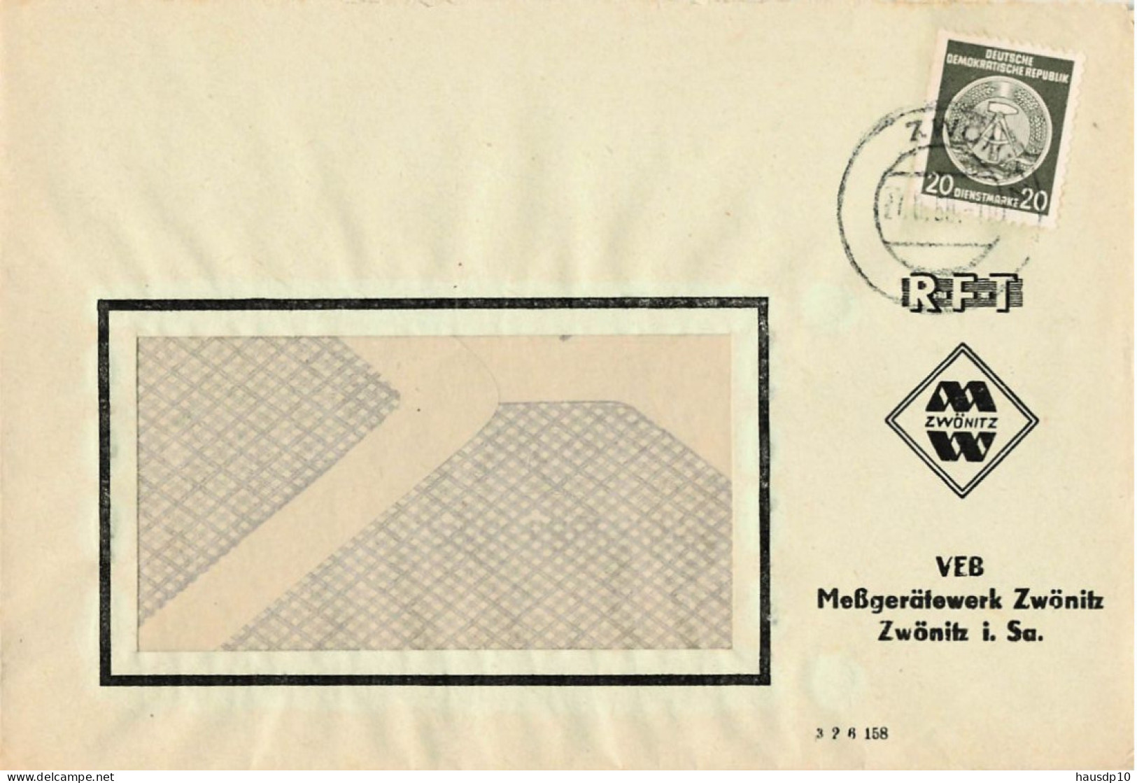 DDR Brief ZKD Dienst EF VEB Meßgerätewerk Zwönitz - Covers & Documents