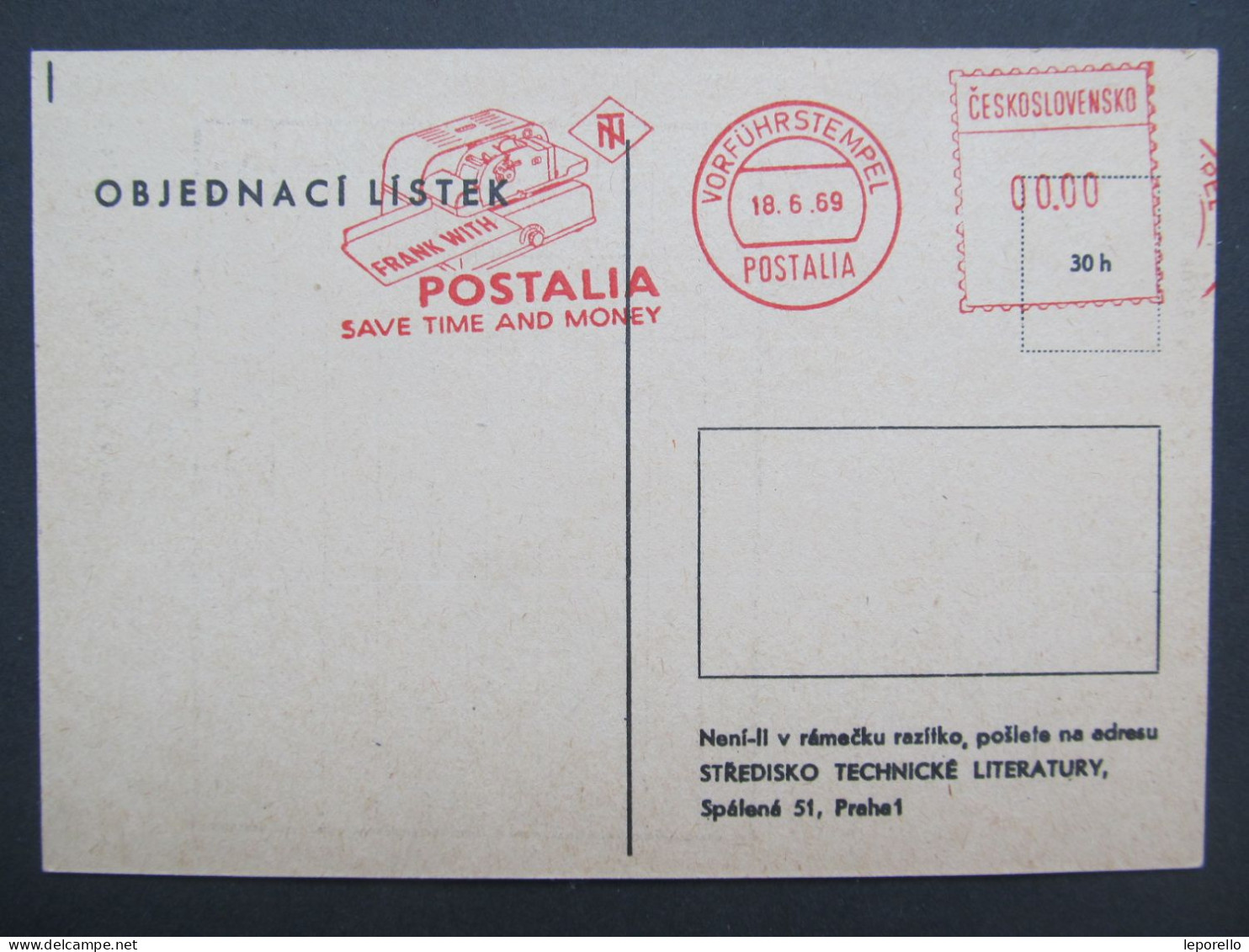 BRIEF Postalia Vorführstempel 1969 Frankotype Postfreistempel  // P2698 - Cartas & Documentos