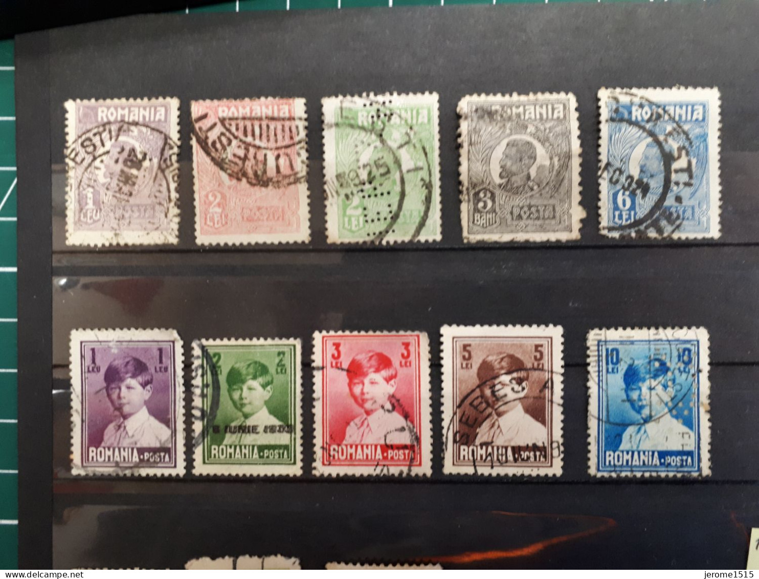 Timbres Roumanie :  1920 - 1929, 1c, 2c, 3c, 5c, 6c, 10c  & - Gebraucht