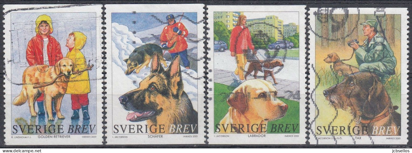 SUECIA 2001 Nº 2191/2194 USADO - Gebraucht