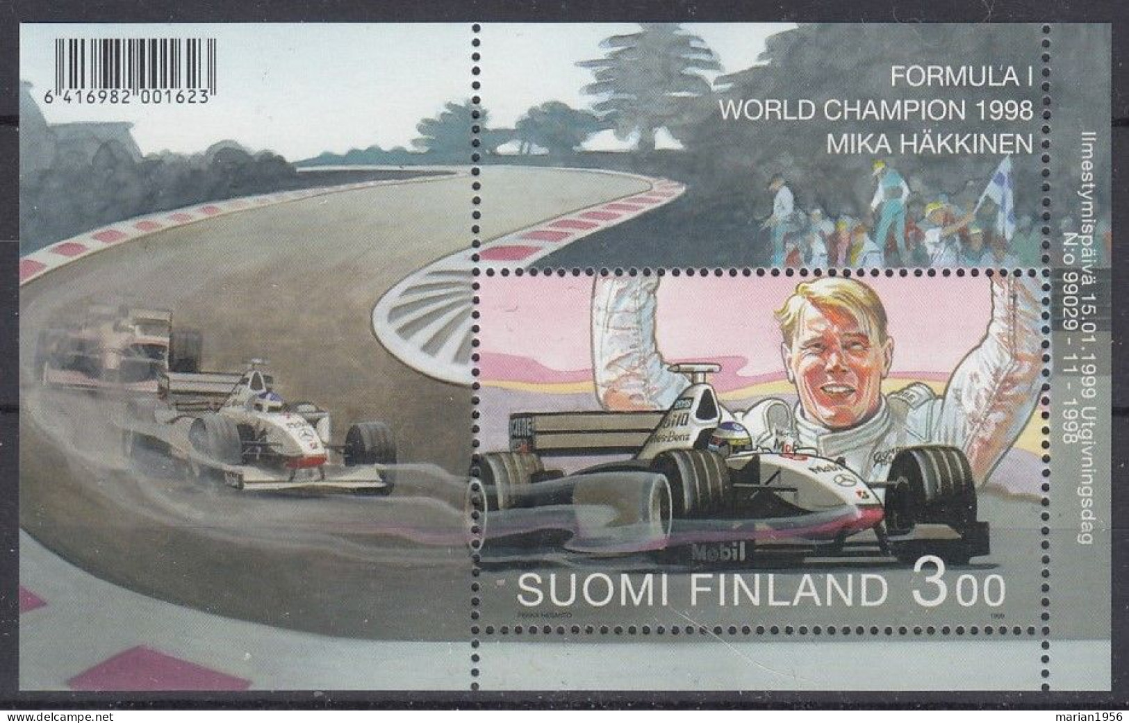 Finlande 1998 - Racing - Formula 1 - MIKA HAKKINEN  - MNH - Auto's