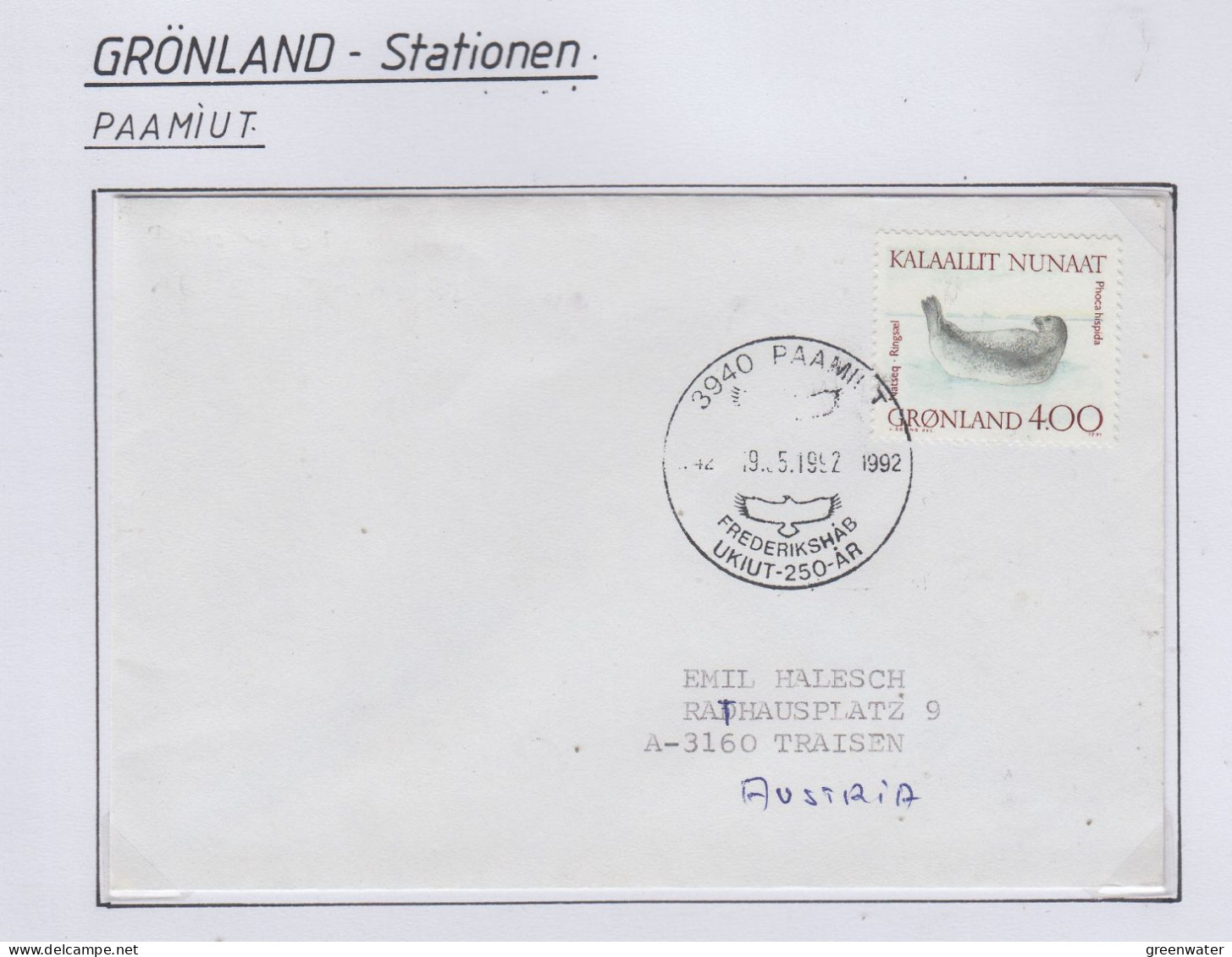 Greenland Station Paamiut 3 Covers  (GB158) - Stations Scientifiques & Stations Dérivantes Arctiques