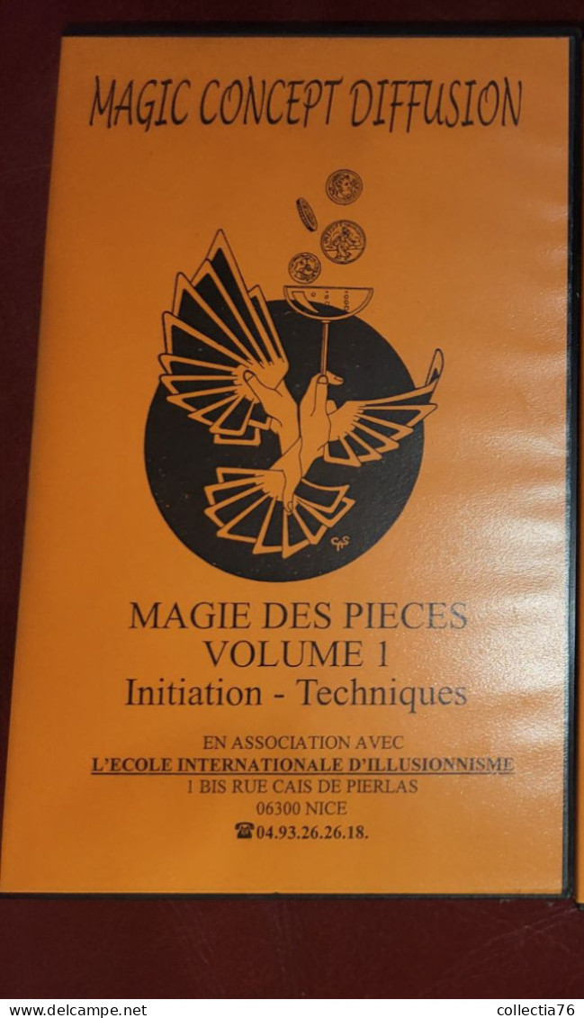 RARE CASSETTE VIDEO VHS  PRESTIDIGITATION MAGIE DES PIECES  JEAN PIERRE VALLARINO VOLUME 1 1996 60 MINUTES - Documentary