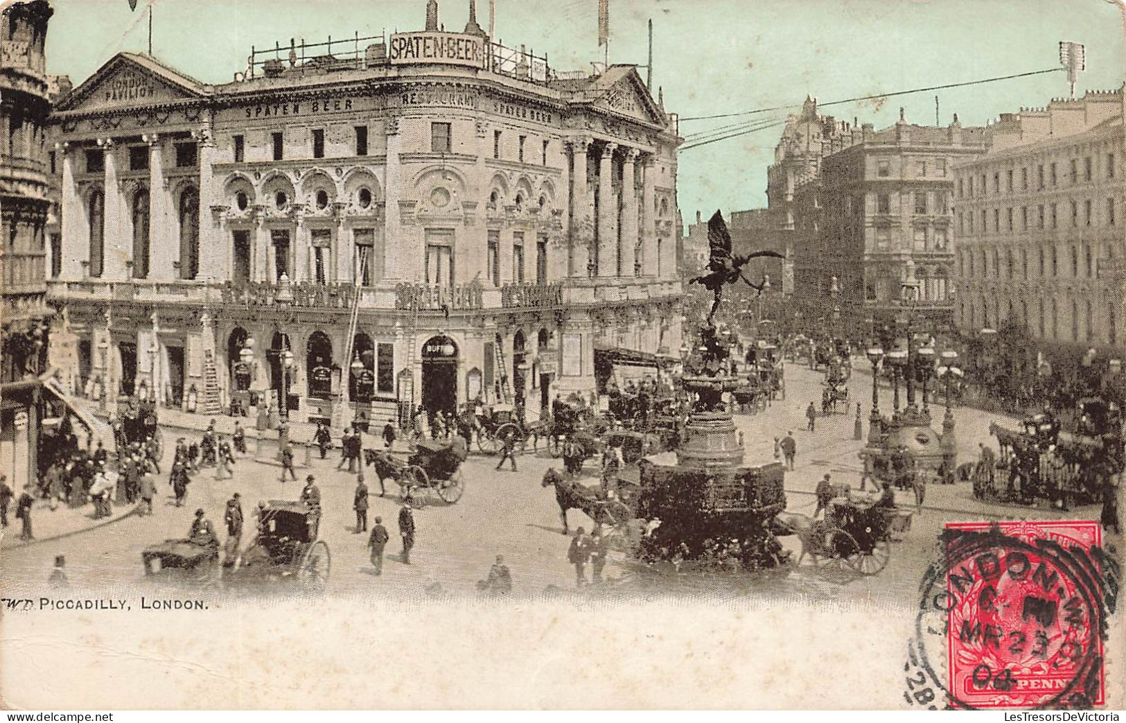 ROYAUME UNI - Angleterre - London - Picadilly - Animé - Voitures - Colorisé - Carte Postale Ancienne - Piccadilly Circus