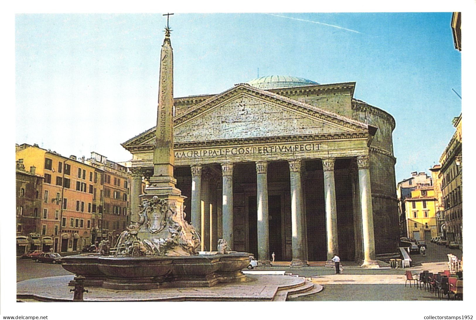 ROME, PANTHEON, ARCHITECTURE, MONUMENT, CAR, FOUNTAIN, ITALY, POSTCARD - Panthéon