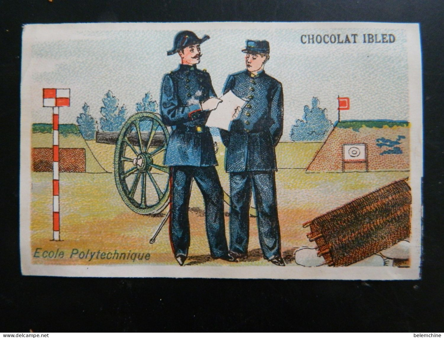 CHROMO      CHOCOLAT IBLED      ( 11   X  7  Cms)    MILITARIA         ECOLE POLYTECHNIQUE - Ibled
