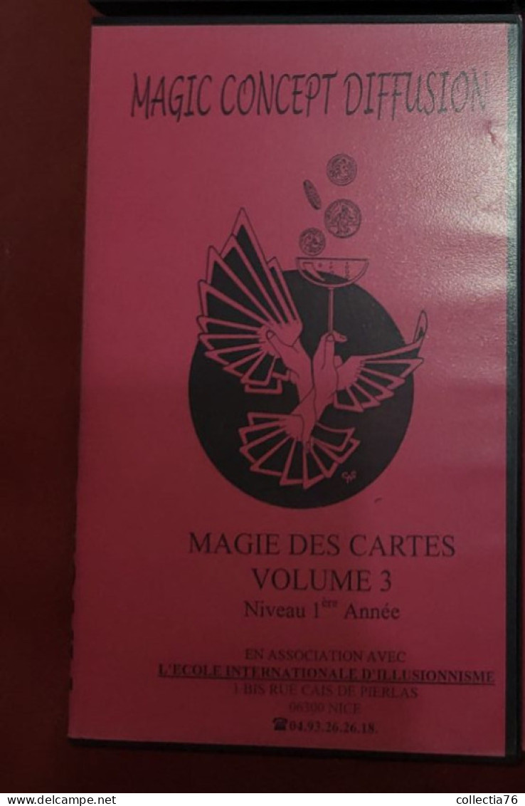 RARE CASSETTE VIDEO VHS PRESTIDIGITATION  MAGIE DES CARTES JEAN PIERRE VALLARINO VOLUME 3 1995 60 MINUTES - Documentaires