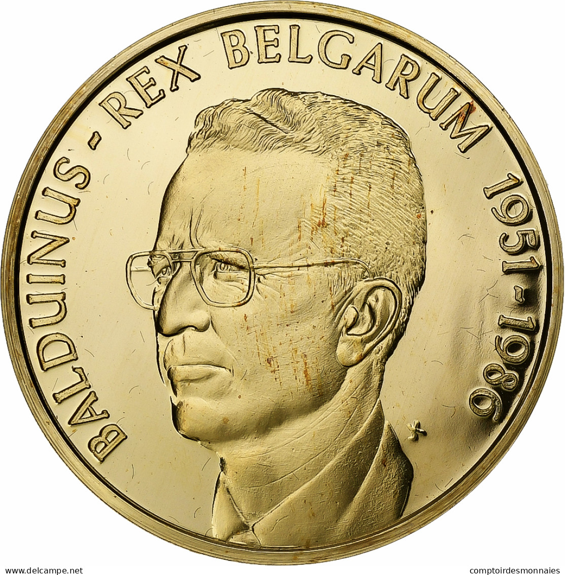 Belgique, Médaille, Baudouin Roi Des Belges, N.d., Or, FDC - Andere & Zonder Classificatie