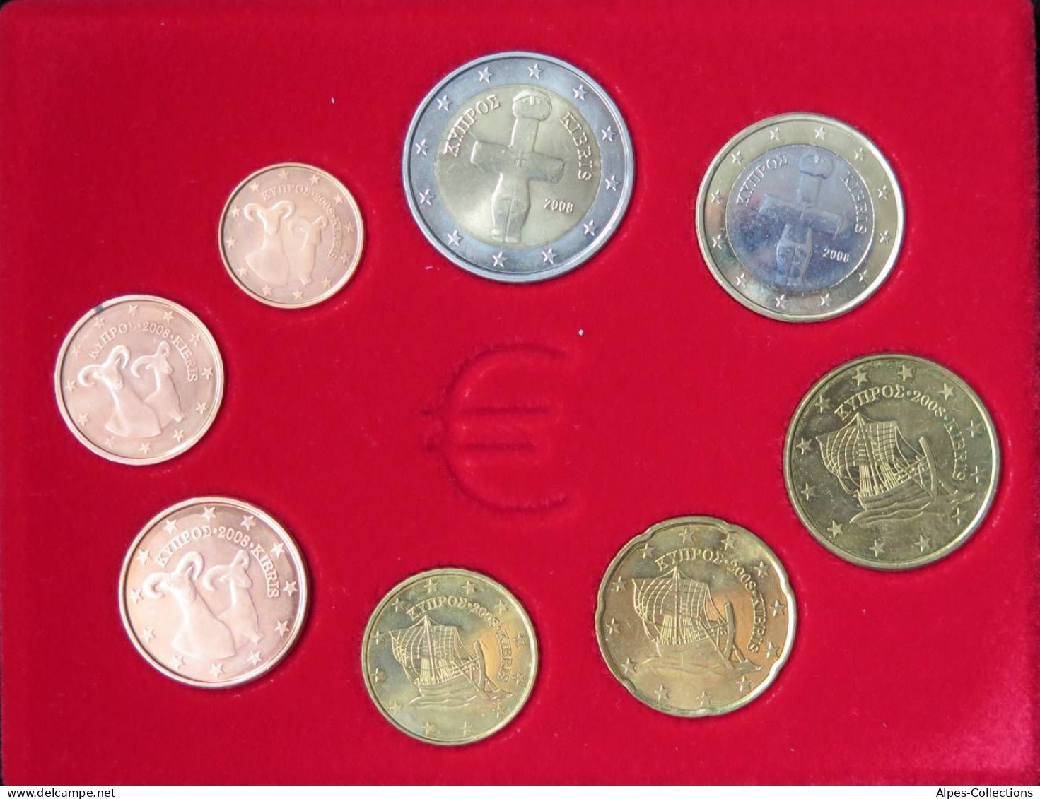CHX2008.3 - SERIE CHYPRE - 2008 - 1 Cent à 2 Euros - Cipro