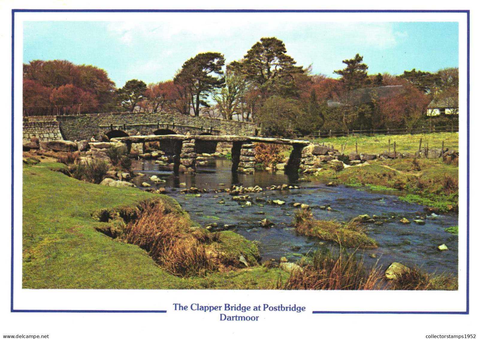 DARTMOOR, DEVON, CLAPPER BRIDGE, POSTBRIDGE, ARCHITECTURE, ENGLAND, UNITED KINGDOM, POSTCARD - Dartmoor