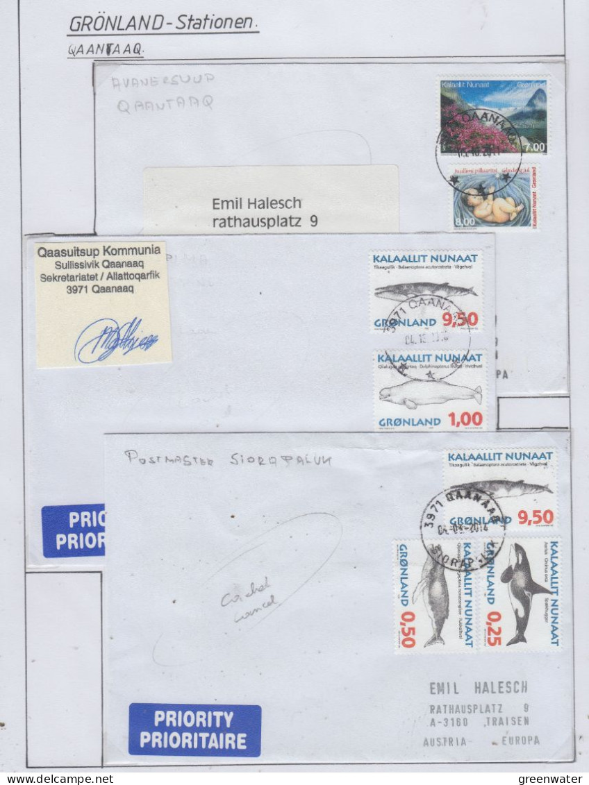 Greenland Station Qaanaag 3 Covers (GB162) - Stations Scientifiques & Stations Dérivantes Arctiques