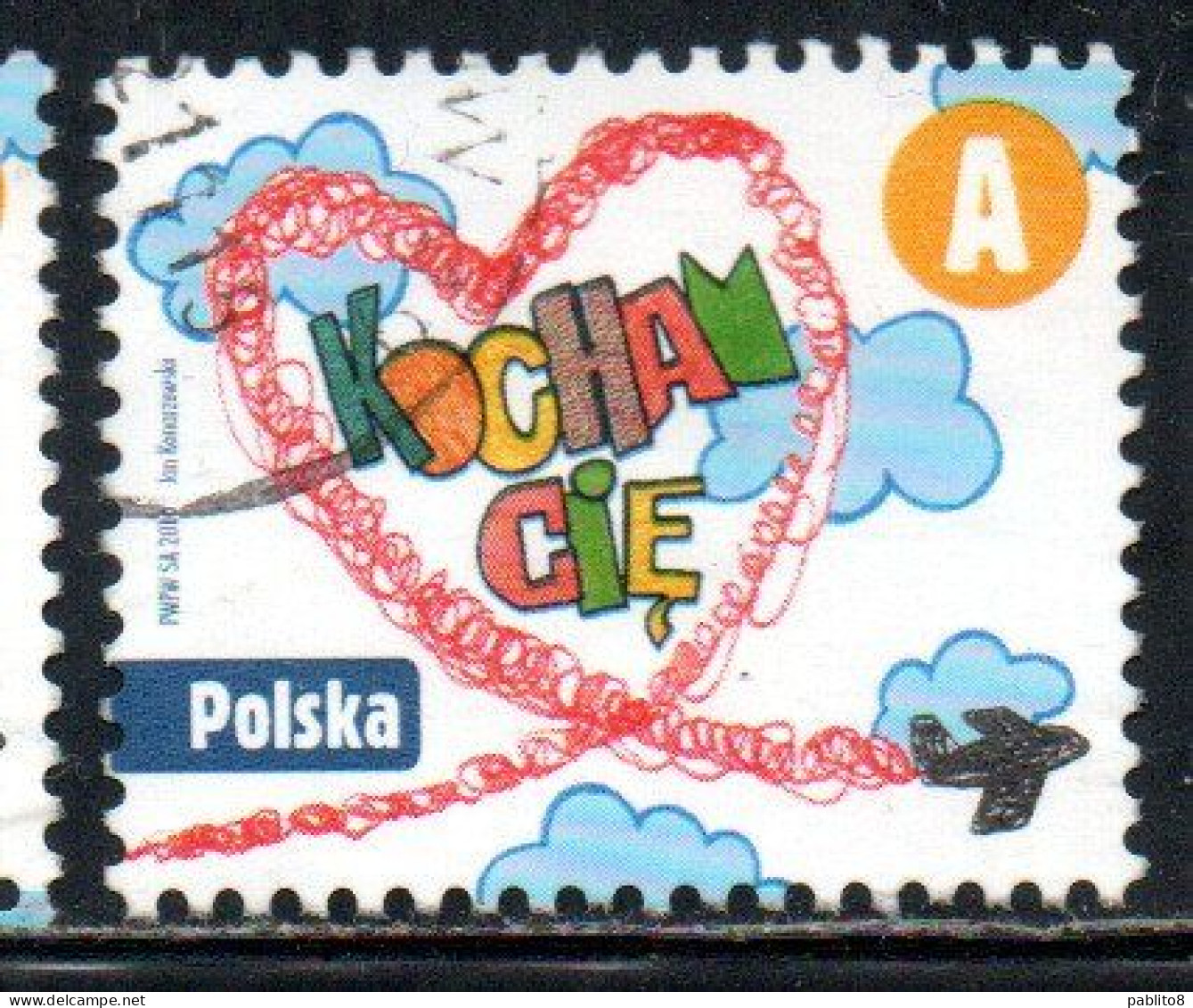 POLONIA POLAND POLSKA 2010 LOVE A USED USATO OBLITERE' - Used Stamps