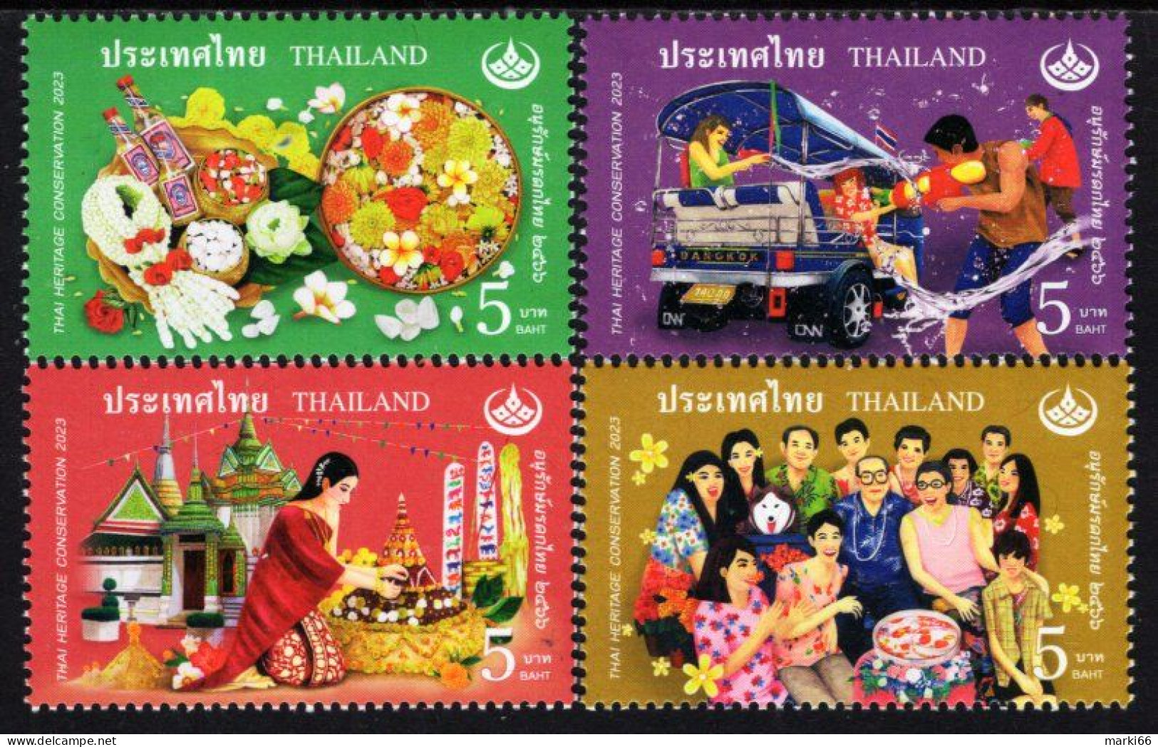 Thailand - 2023 - Thai Heritage Conservation - Mint Stamp Set - Thaïlande