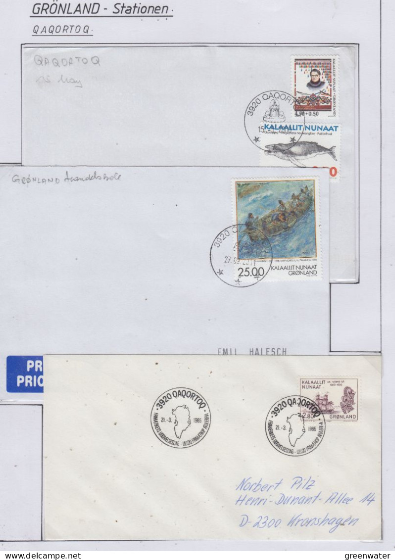 Greenland Station Qaqortoq 5 Covers (GB163) - Forschungsstationen & Arctic Driftstationen