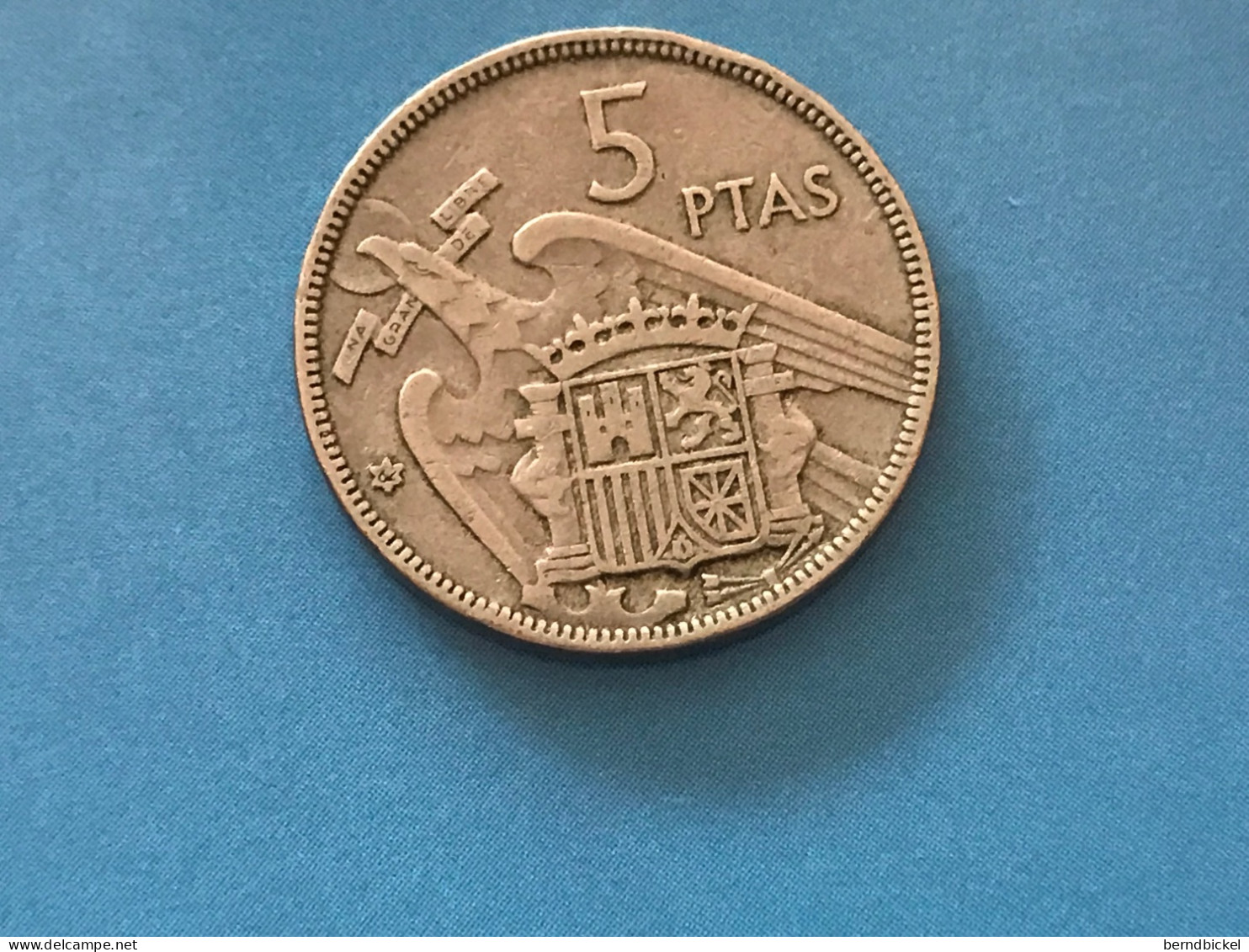 Münze Münzen Umlaufmünze Spanien 5 Pesetas 1957 Im Stern 62 - 5 Pesetas