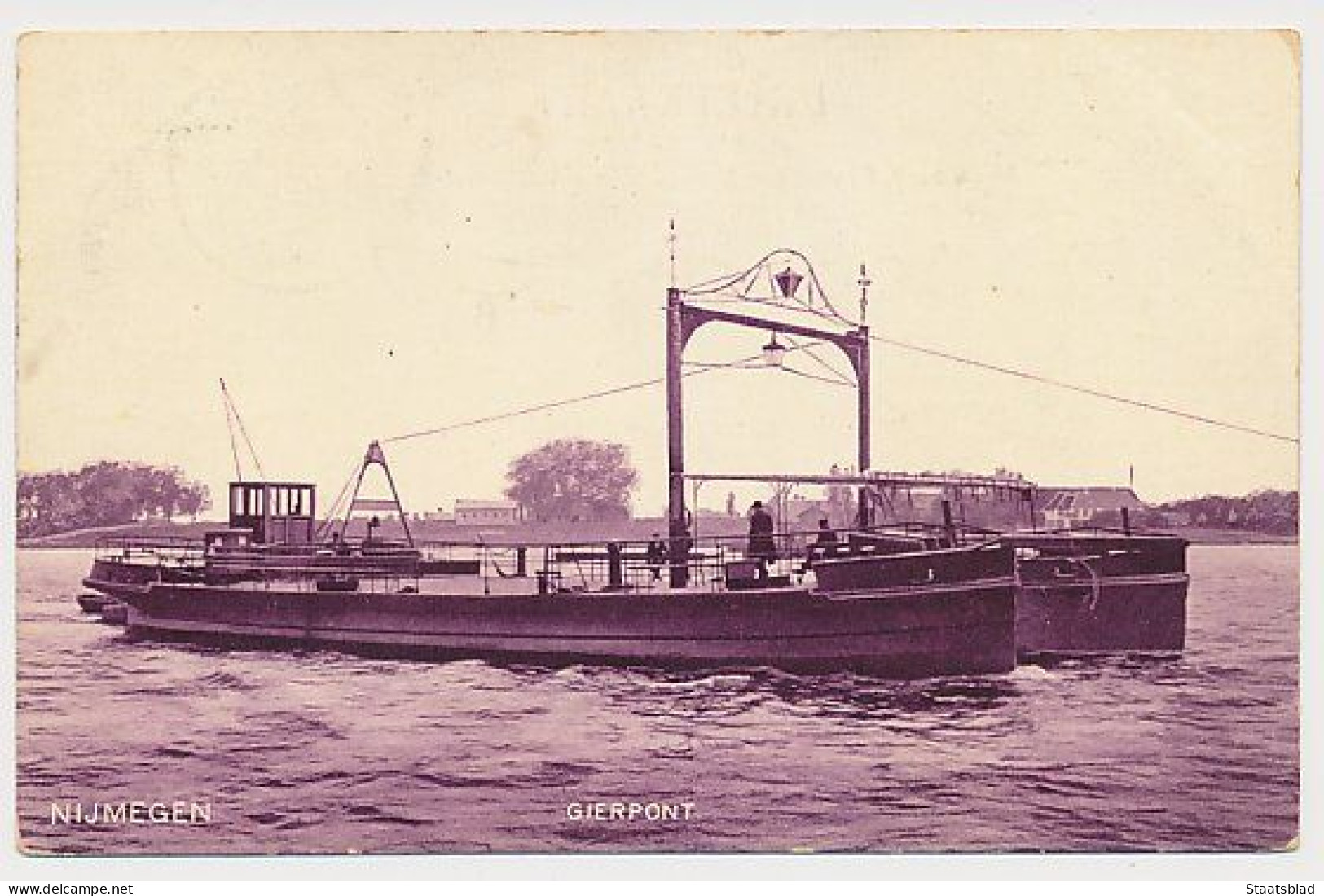 11- Prentbriefkaart Nijmegen 1907 - Gierpont - Grootrondstempel Lent - Nijmegen