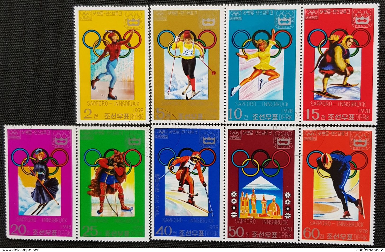Corée Du Nord 1978 Winter Olympic Games  Stampworld N° 1691 à 1694 Série Complète - Corée Du Nord