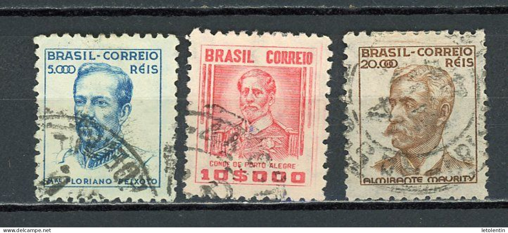 BRESIL - CÉLÉBRITÉ - N° Yvert 393+394+395 Obli. - Used Stamps