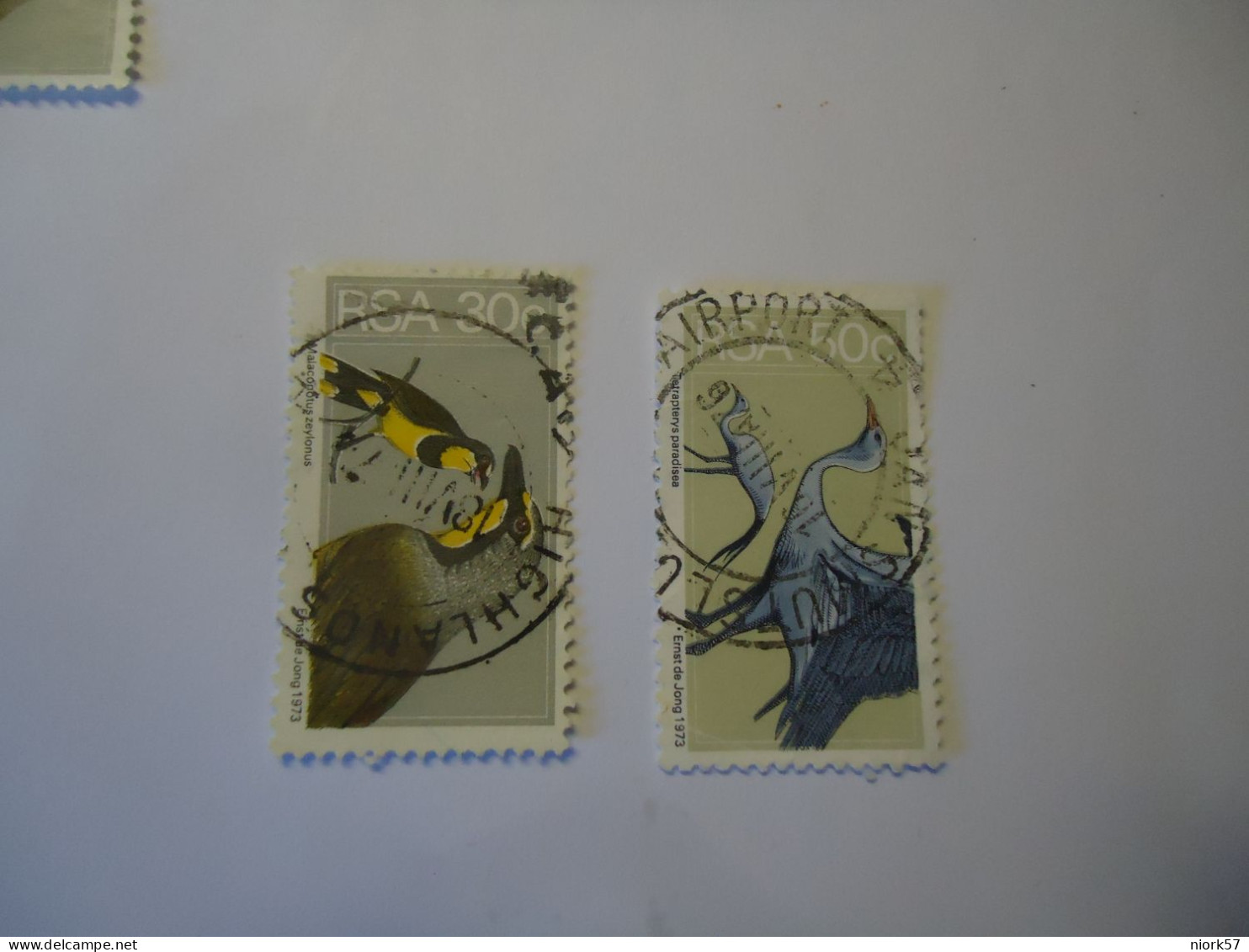 SOUTH  AFRICA USED  2 STAMPS  BIRD BIRDS WITH POSTMARK - Pinguïns & Vetganzen