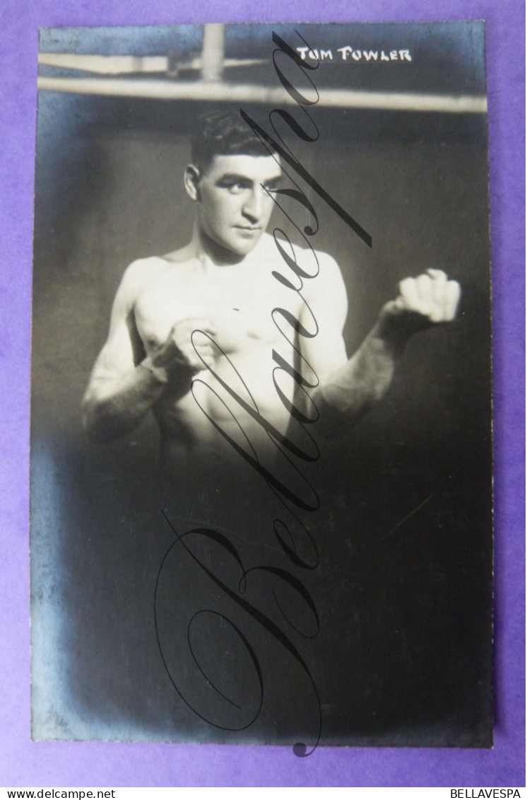 Boksen Bokser Boxeur Boxing Boxer Tom FOWLER     Fotokaart Photo HALLEUX Berchem  Ca 1920-1930 Studio Opname - Boxeo