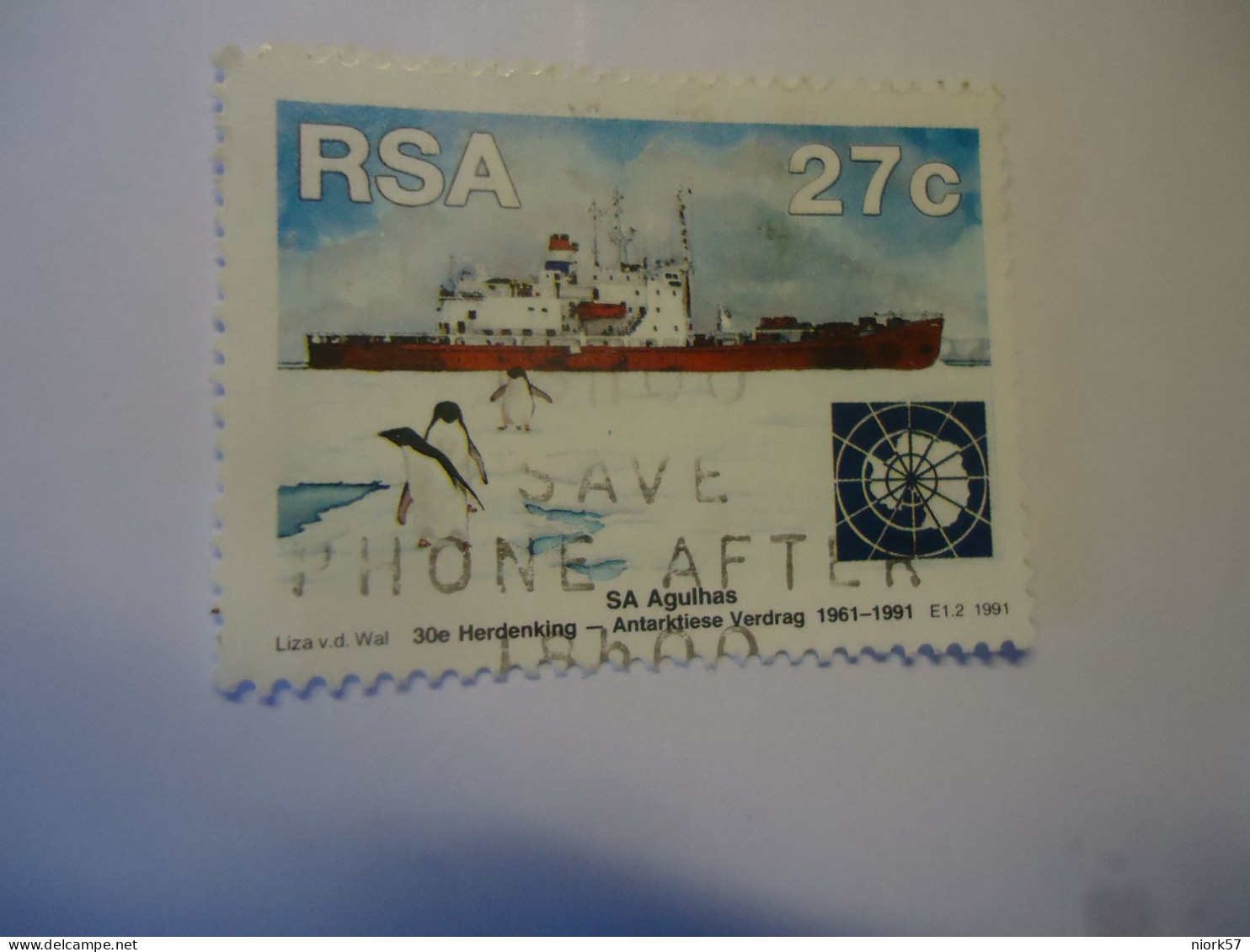 SOUTH  AFRICA USED   STAMPS  BIRD BIRDS  PENGUINS POLAR SHIPS - Pinguine