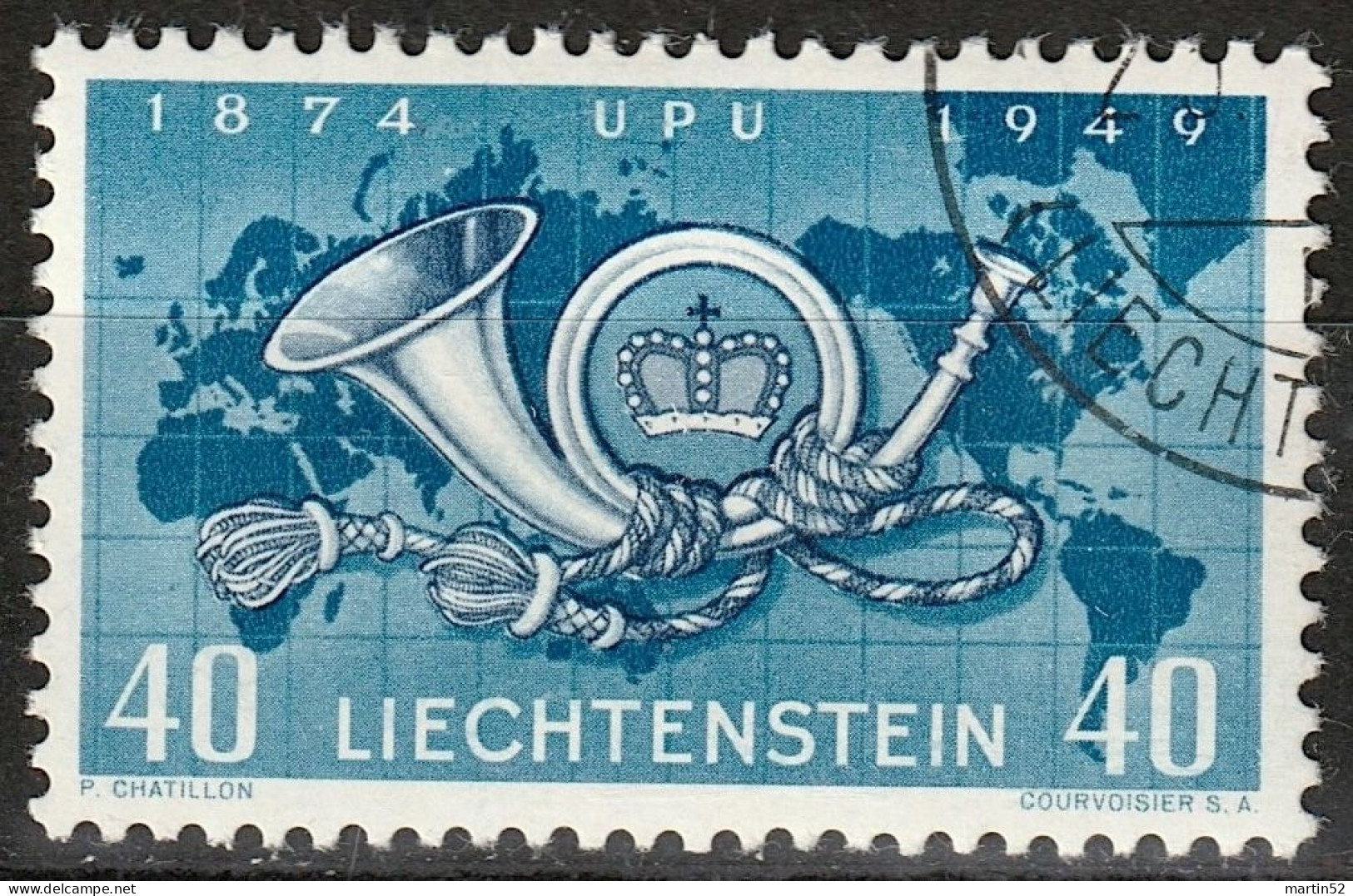 Liechtenstein 1949: 75 Jahre UPU  Zu 227 Mi 277 Yv 242 Mit ET-Stempel VADUZ 23.V.49  (Zumstein CHF 7.00) - U.P.U.