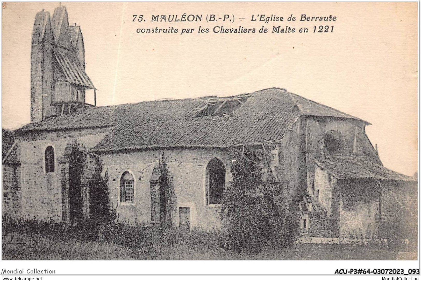 ACUP3-64-0232 - MAULEON  - L'eglise De Berraute  - Mauleon Licharre