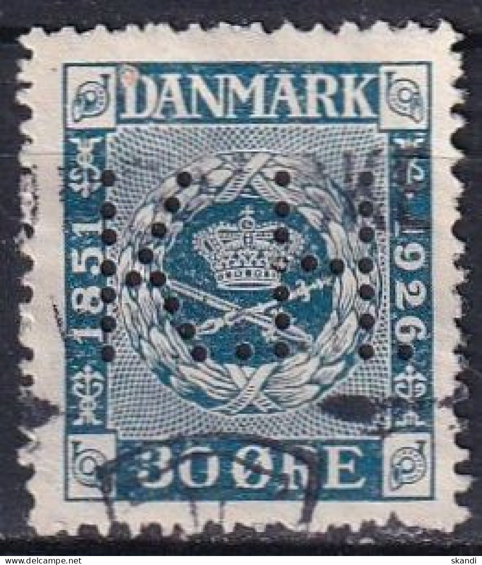 DÄNEMARK 1926 Mi-Nr. 155 Perfin O Used - Gebraucht