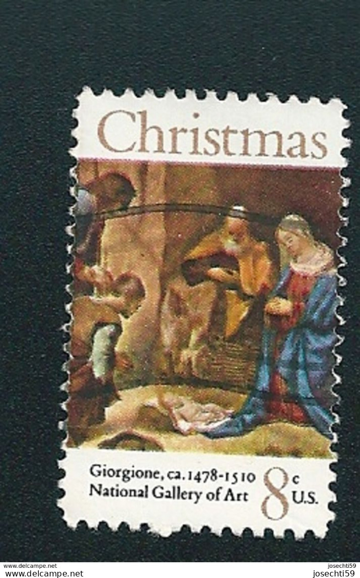 N° 942 Christmas, Giorgione, National Gallery Of Art Noël, "Adoration Des Bergers" Timbre Etats-Unis (1971) Oblitéré USA - Usados