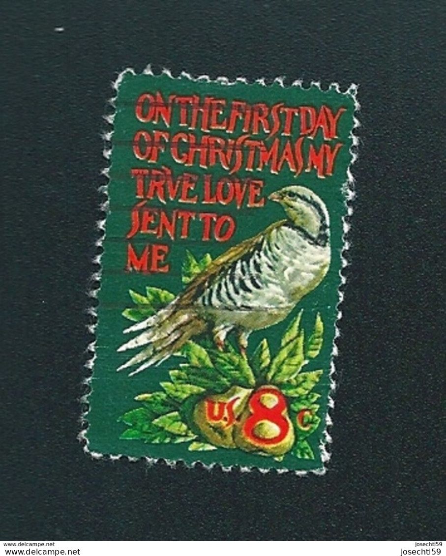 N° 943 Tibre Stamp Christmas, "On The First Day Of Christmas My True Love Sent To Me" Etats-Unis (1971) Oblitéré USA - Gebruikt