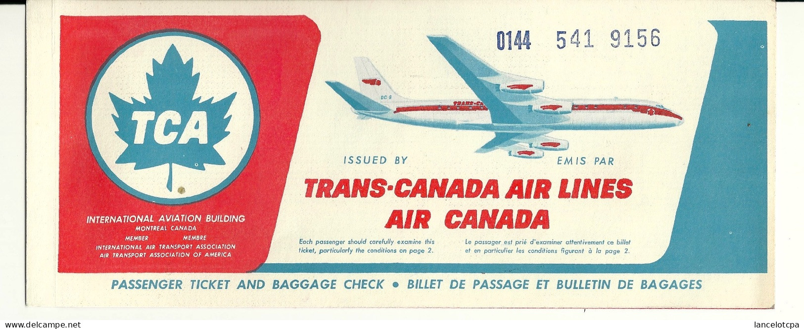 BILLET D'AVION / AIR CANADA - WINDSOR TORONTO OTTAWA MONTREAL WINDSOR 1963 - Altri & Non Classificati