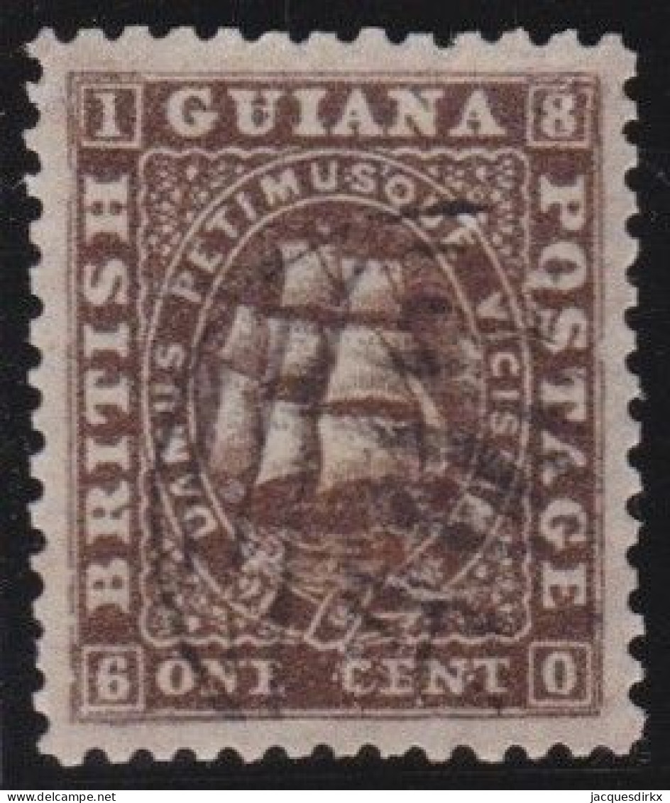 British  Guiana         .   SG    .    41  (2 Scans)  ,  Perf.  12   .    Thin Paper    .     O      .    Cancelled - British Guiana (...-1966)