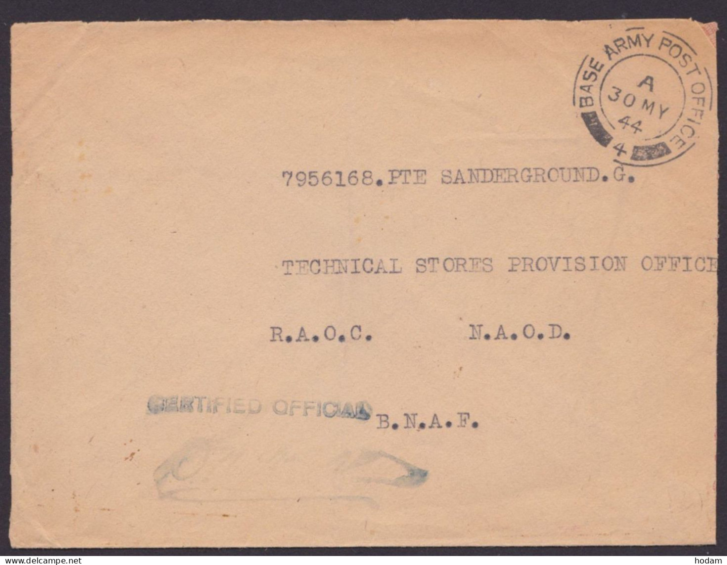 Feldpostbrief 30.5.44, Absender "Cairo", Zensur, Selten - Other & Unclassified