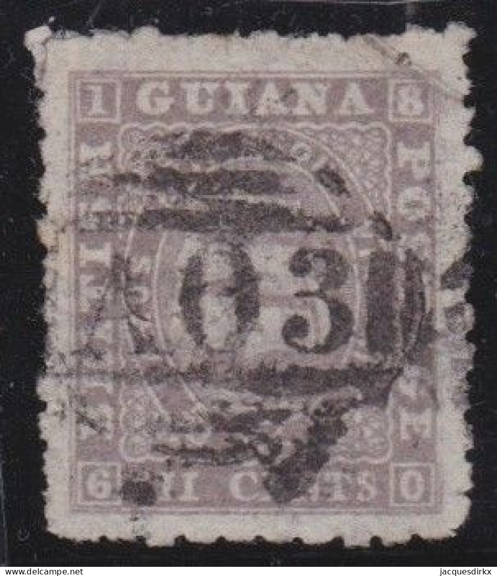 British  Guiana         .   SG    .    47  (2 Scans)  ,  Perf.  12   .    Thin Paper    .     O      .    Cancelled - Brits-Guiana (...-1966)