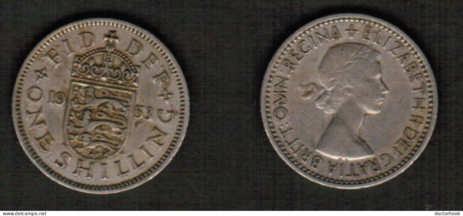 GREAT BRITAIN    1 SHILLING 1953 (KM # 890) #7677 - I. 1 Shilling