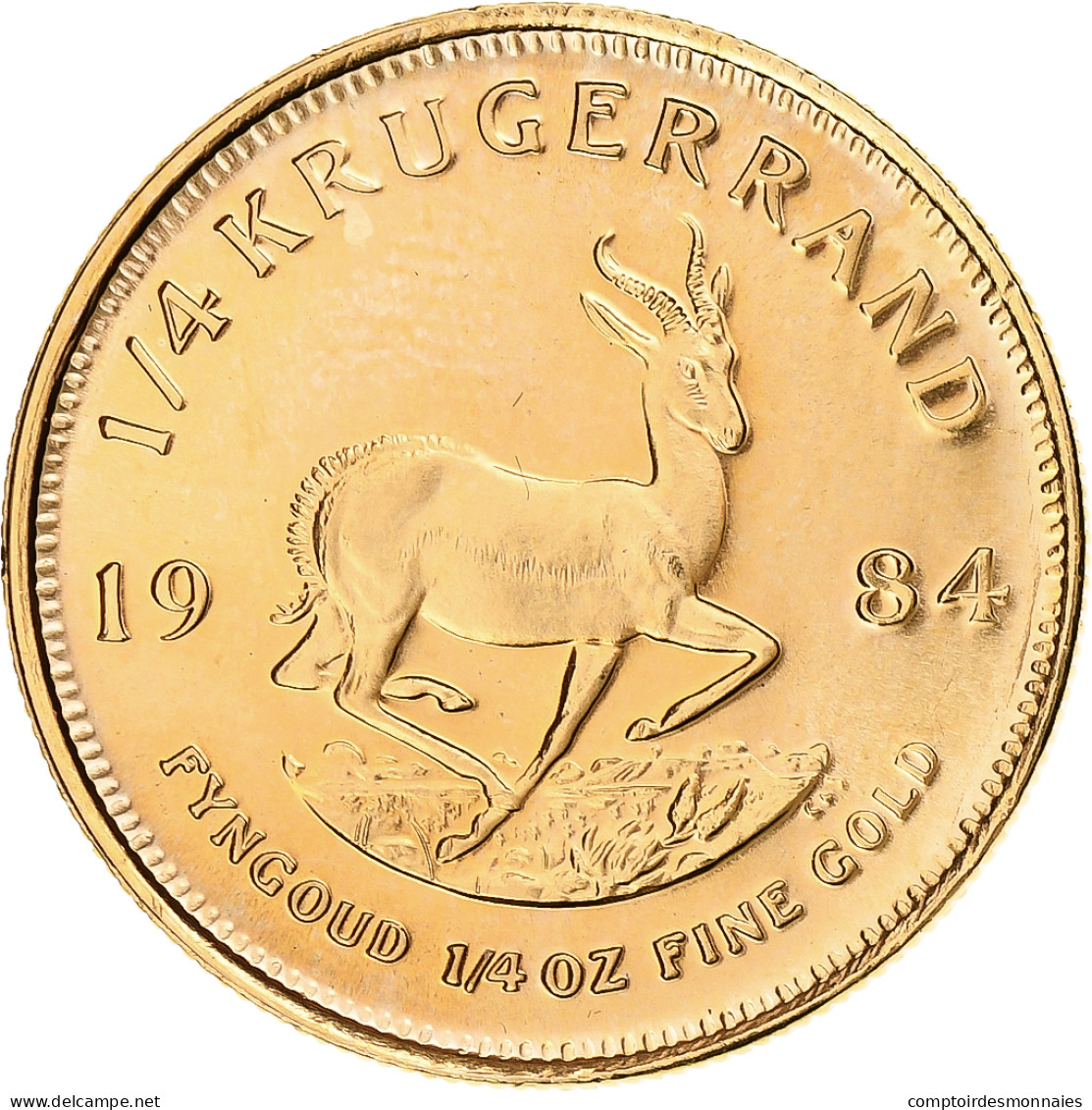 Afrique Du Sud, 1/4 Krugerrand, 1984, Pretoria, Or, SPL, KM:106 - South Africa