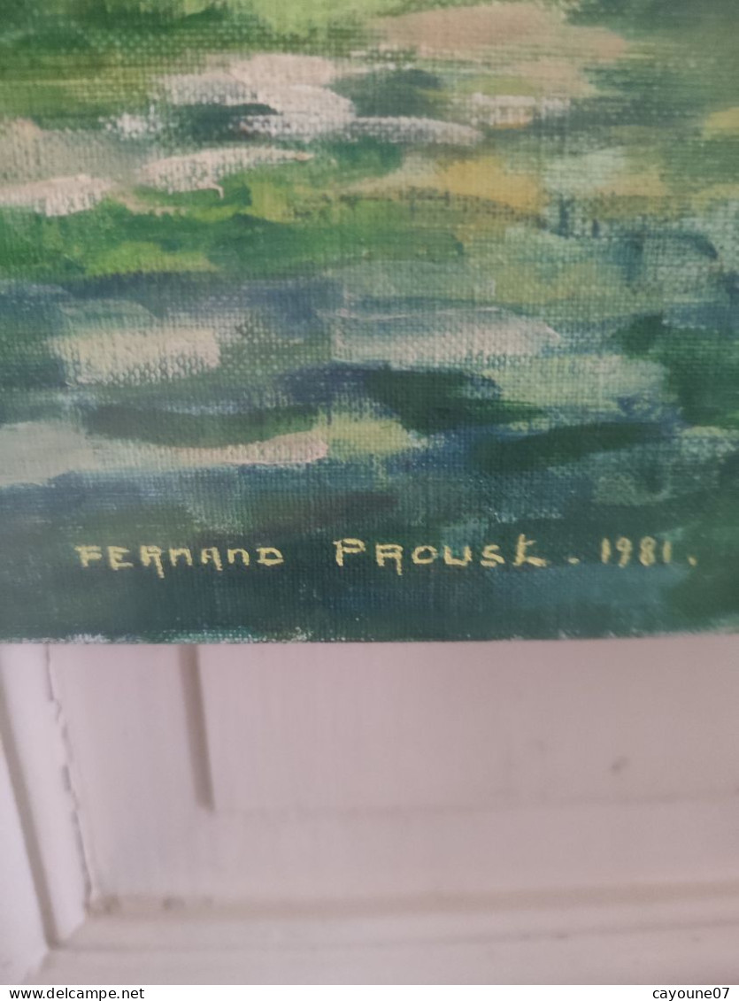 Fernand PROUST (XXème) Huile Sur Toile "Parc Jouvet  à  Valence " Juillet 1981 - Olii