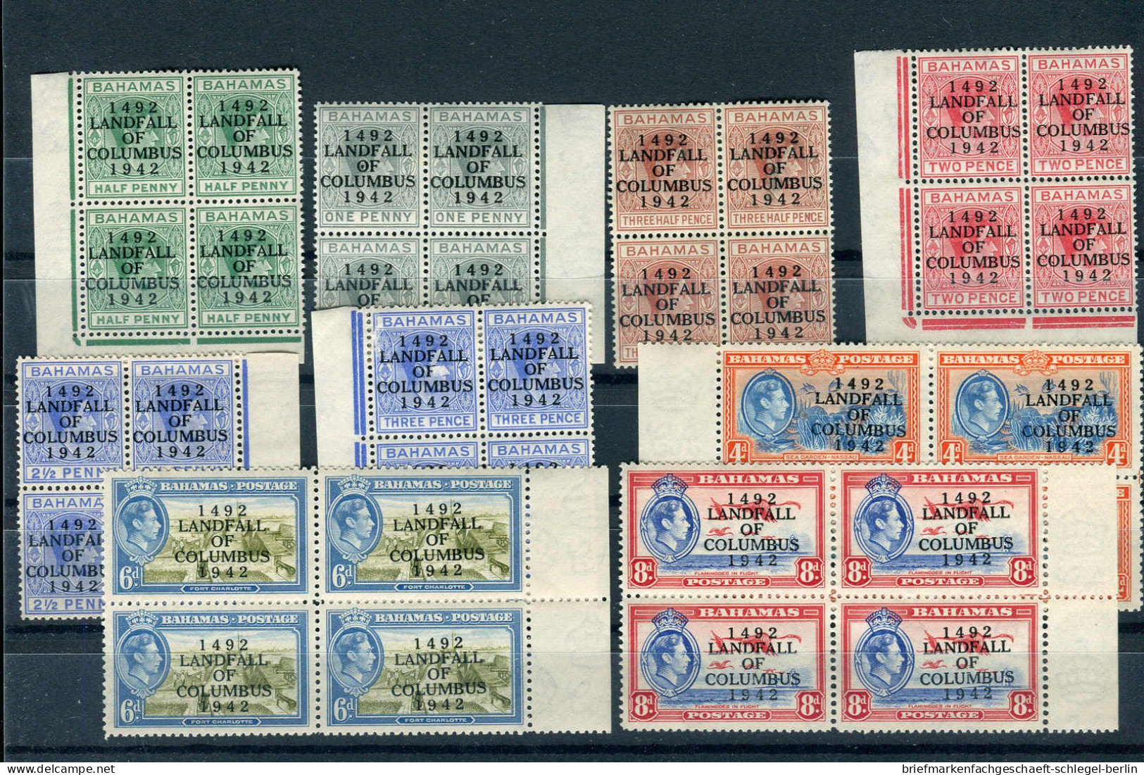 Bahamas, 1942, 121-134 (4), Postfrisch, Ungebraucht - Bahamas (1973-...)