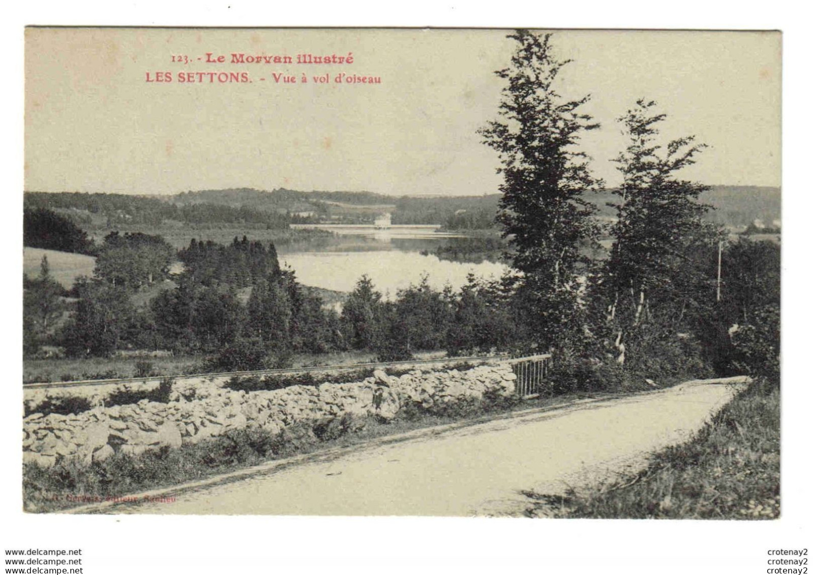 58 Le LAC Des SETTONS Vers Montsauche Vue à Vol D'oiseau Le Morvan Illustré N°123 VOIR DOS - Montsauche Les Settons