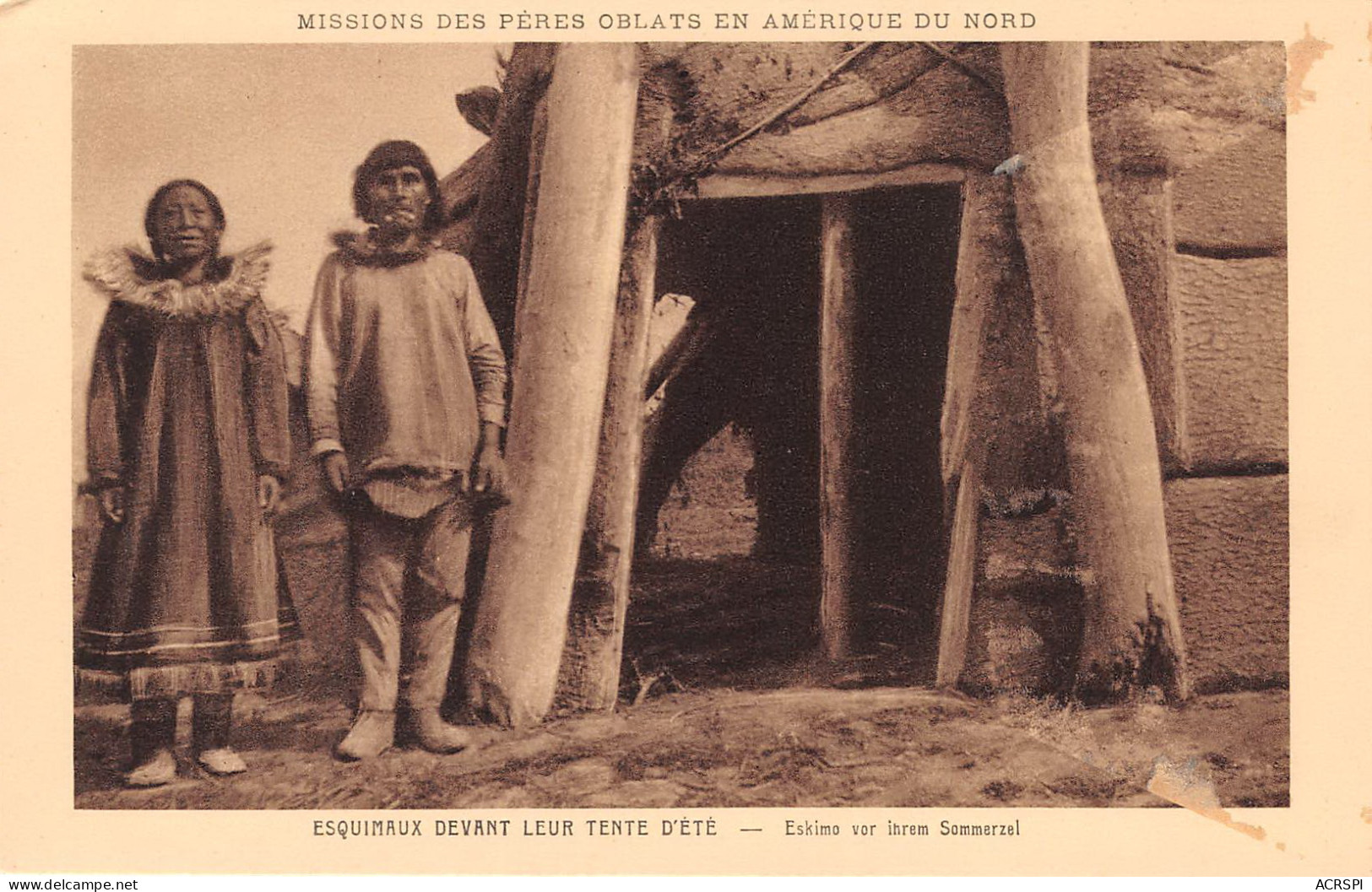 ESQUIMAU USA ALASKA  Barrow  Utqiagvik Denbigh Détroit De Behring  Tente D'été Inuit Canada Eskimo 29 OO 0932 - Fairbanks
