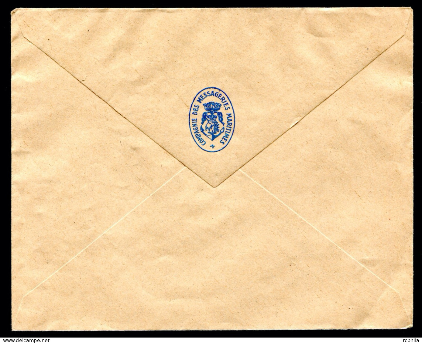 RC 27077 TAAF 1956 ILES ST PAUL ET AMSTERDAM SUR ENVELOPPE DES MESSAGERIES MARITIMES TB - Cartas & Documentos