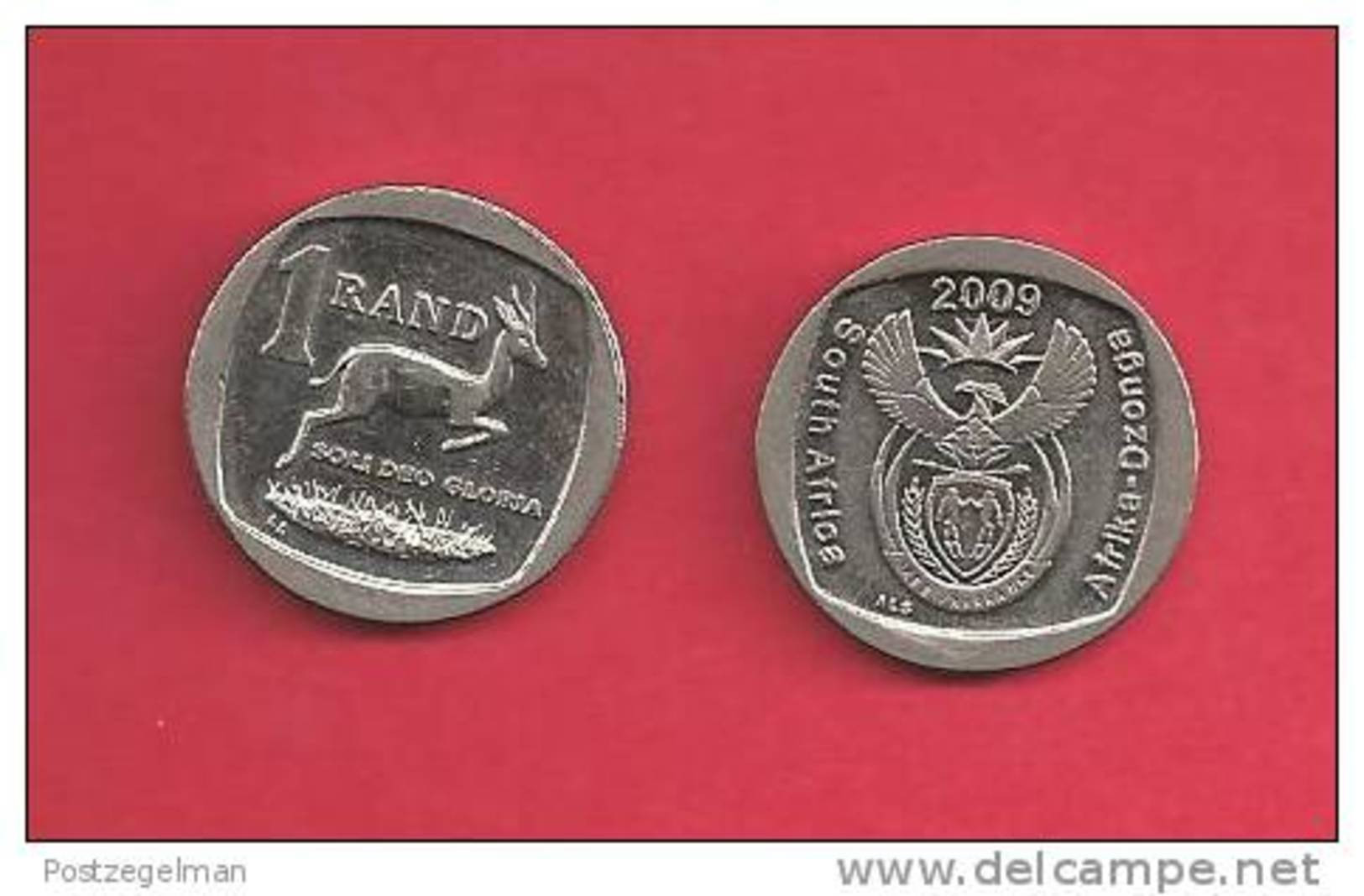 SOUTH AFRICA  2009 Nicely Used 1 Rand Coin, C1369 - Südafrika