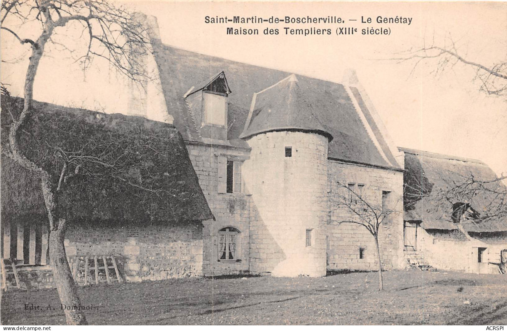 SAINT MARTIN DE BOSCHERVILLE  Le Genetay Maison Des Templiers  (scan Recto-verso) OO 0971 - Saint-Martin-de-Boscherville