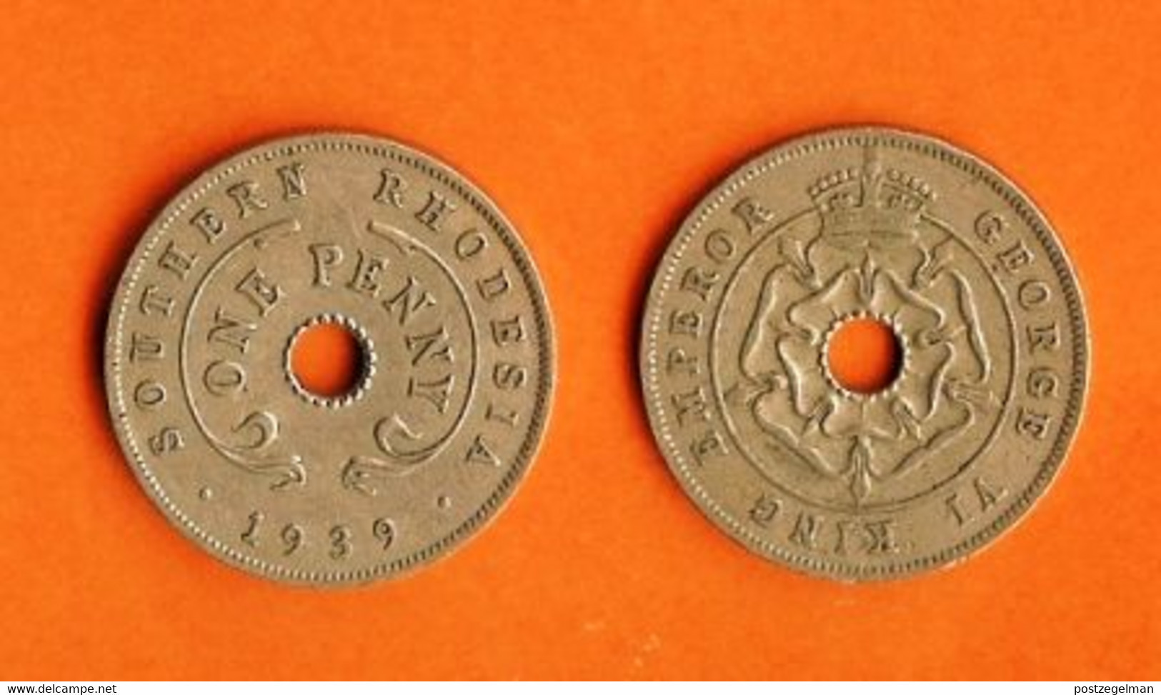 RHODESIA 1937-1939 1 Penny Copper Nickel KM8 - Rhodesien