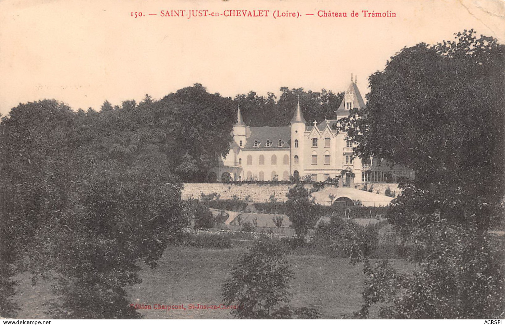 Saint Juste En Chevalet Vue Sur Le Chateau De Tremolin  (scan Recto-verso) OO 0983 - Saint Just Saint Rambert
